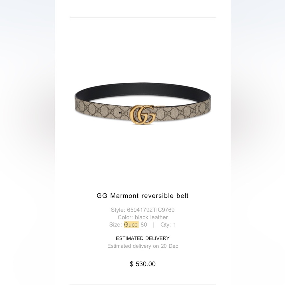 Gucci GG Marmont Reversible Belt - Beige and Black